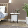 Comodino-Moderno-con-Armadietto-e-Mensola-in-Legno-e-Gambe-in-Metallo,-40x40x45cm-BV9831-584V00WTBV9