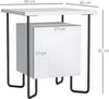 Comodino-Moderno-con-Armadietto-e-Mensola-in-Legno-e-Gambe-in-Metallo,-40x40x45cm-BV9831-584V00WTBV9