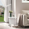 Comodino-Moderno-con-Armadietto-e-Mensola-in-Legno-e-Gambe-in-Metallo,-40x40x45cm-BV9831-584V00WTBV9