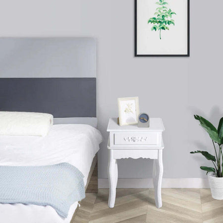 Comodino-Moderno-con-Cassetto-Mobiletto-Multiuso-in-Legno-Bianco,-40-x-35-x-60cm-YH6833-240YH6