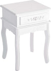 Comodino-Moderno-con-Cassetto-Mobiletto-Multiuso-in-Legno-Bianco,-40-x-35-x-60cm-YH6833-240YH6