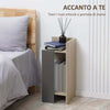 Comodino-Moderno-Grigio-con-Ripiano-Aperto,-Set-2-Pezzi-in-Truciolato-per-Camera-da-Letto-e-Soggiorno,-27x25x60cm-ED7831-570V00GYED7