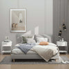 Comodino-Moderno-Set-2-Pezzi-con-Cassetto-e-Ripiano-Aperto-per-Camera-da-Letto-e-Soggiorno,-in-MDF-e-Acciaio,-45x40x60cm,-Bianco-TY8831-534V01WTTY8
