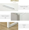 Comodino-Moderno-Set-2-Pezzi-con-Cassetto-e-Ripiano-Aperto-per-Camera-da-Letto-e-Soggiorno,-in-MDF-e-Acciaio,-45x40x60cm,-Bianco-TY8831-534V01WTTY8