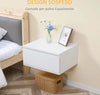 Comodino-Set-2-Pezzi-con-Cassetto-e-Design-Sospeso-in-Truciolato-e-MDF,-49x38x23-cm,-Bianco-JK6831-539JK6