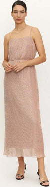 COMPANIA-FANTASTICA-|-Abito-midi-lurex-plissè