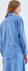 COMPANIA-FANTASTICA-|-Camicia-in-camoscio-blu