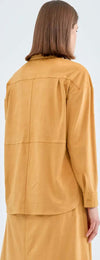COMPANIA-FANTASTICA-|-Camicia-in-camoscio-gialla