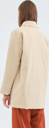 COMPANIA-FANTASTICA-|-Giacca-corta-in-tessuto-tecnico-beige