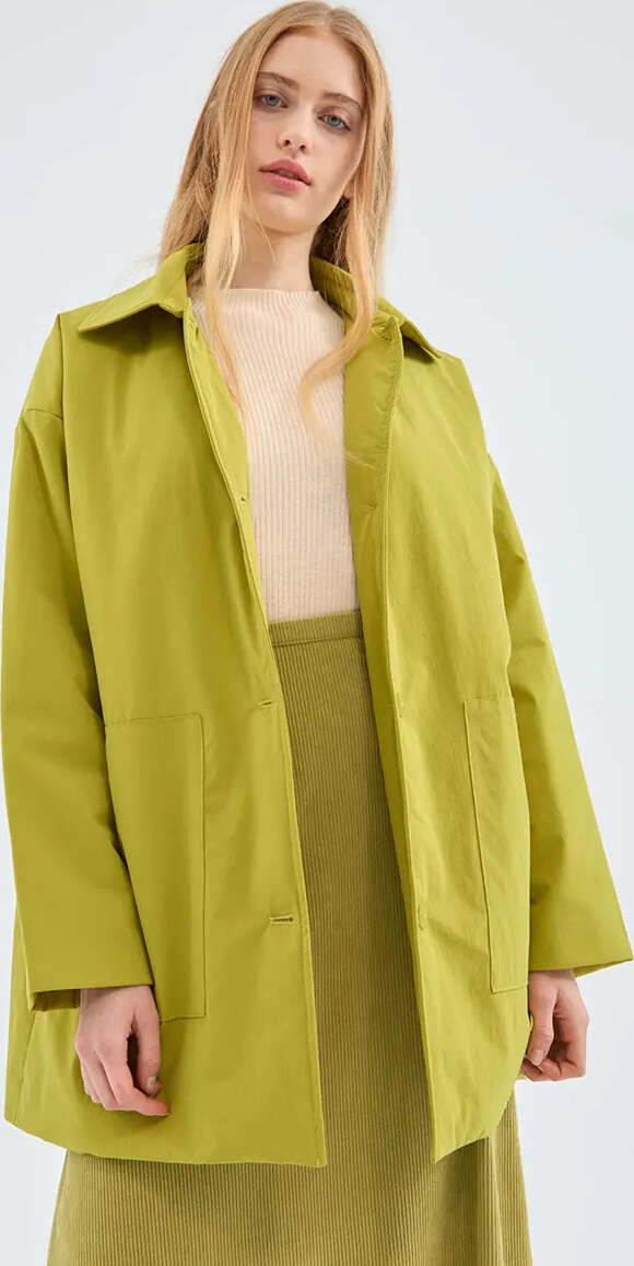 COMPANIA FANTASTICA Giacca corta in tessuto tecnico verde