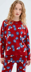 COMPANIA-FANTASTICA-|-Maglia-in-filo-con-stampa-fiori