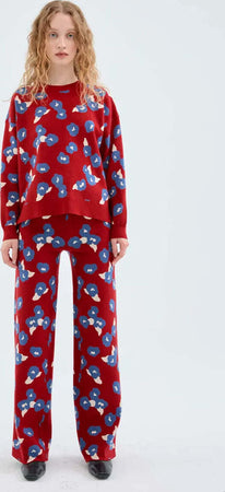 COMPANIA-FANTASTICA-|-Maglia-in-filo-con-stampa-fiori