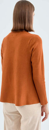 COMPANIA-FANTASTICA-|-Maglia-svasata-cammello