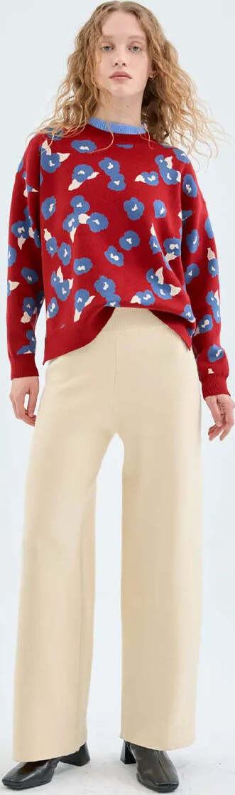 COMPANIA-FANTASTICA-|-Pantalone-dritto-in-maglia
