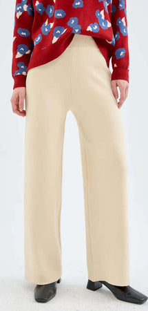 COMPANIA-FANTASTICA-|-Pantalone-dritto-in-maglia