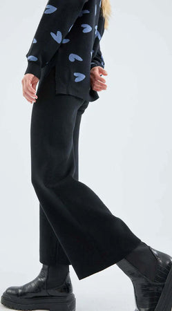 COMPANIA-FANTASTICA-|-Pantalone-dritto-in-maglia