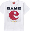 Completino Bimbo Estivo 100% Cotone Completo Coordinato Maglia Pantalone Estate Maglietta T-Shirt Girocollo Pantaloncini Stampa Game Bianco Rosso Blu COMPLETINO Piccole Canaglie - Tropea, Commerciovirtuoso.it
