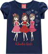 Completino Estivo Bimba Coordinato Blu e Rosso Pantaloncini Corti Maglietta Mezze Maniche Completo Estivo WONDER GIRLS KYLY COMPLETINO Piccole Canaglie - Tropea, Commerciovirtuoso.it