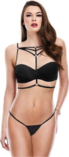 Completino Intimo Baci Lingerie Sexy Strappy Bra Harness Black, Os Set 2 Pezzi con Stringhe Salute e cura della persona/Erotismo e contraccezione/Abbigliamento erotico/Donna/Completi intimi Kondorama - Martinsicuro, Commerciovirtuoso.it
