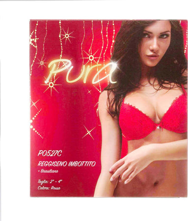 Completino Intimo donna Reggiseno push up + Slip brasiliana - Sexy Completo in Pizzo Rosso Natalizio o Capodanno completino donna rosso L'Orchidea - Siderno, Commerciovirtuoso.it