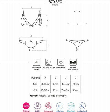 Completino Intimo Rosso Erotico Obsessive Two-pcs Set S/M 870-sec-3 Lingerie Sexy Rosso Salute e cura della persona/Erotismo e contraccezione/Abbigliamento erotico/Donna/Completi intimi Kondorama - Martinsicuro, Commerciovirtuoso.it