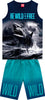 Completino Tuta Bambino Estivo Canotta e Pantaloni Corti Bimbo Blu Squalo Completo 100% Cotone Estate Pantaloncini + Maglietta Coordinato COMPLETINO Piccole Canaglie - Tropea, Commerciovirtuoso.it
