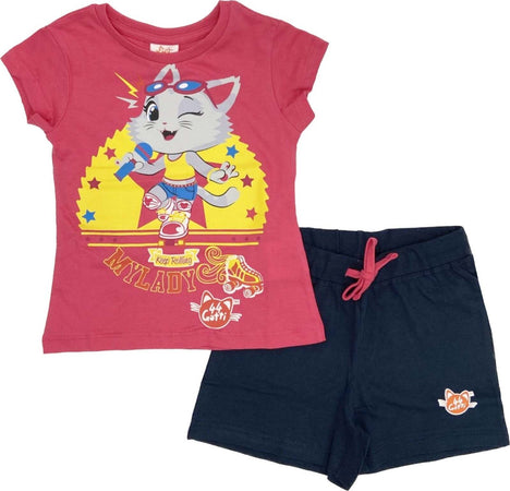 Completo 44 gatti T-shirt con pantaloncini da 3 a 7 anni Moda/Bambine e ragazze/Abbigliamento/Completi e coordinati/Completi due pezzi con pantaloncino Store Kitty Fashion - Roma, Commerciovirtuoso.it