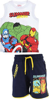 Completo Avengers da 4 a 10 anni Estate Moda/Bambini e ragazzi/Abbigliamento/Completi e coordinati/Completi due pezzi con pantaloncino Store Kitty Fashion - Roma, Commerciovirtuoso.it