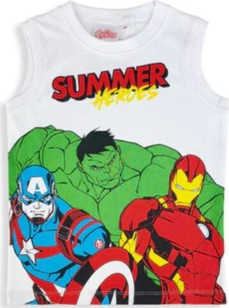 Completo Avengers da 4 a 10 anni Estate Moda/Bambini e ragazzi/Abbigliamento/Completi e coordinati/Completi due pezzi con pantaloncino Store Kitty Fashion - Roma, Commerciovirtuoso.it