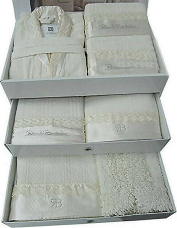 Completo bagno 25 pz renato balestra articolo samanta confezione lusso in pura spugna cimata 100% cotone accappatoio e set completo uomo e donna Casa e cucina/Tessili per la casa/Biancheria da bagno/Asciugamani/Set di asciugamani Puleo Casa - Palermo, Commerciovirtuoso.it