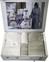 Completo-Bagno-Etiopia-Renato-Balestra-In-Confezione-Lusso-Set-2-Accappatoio-Uomo-E-Donna-2-Asciugamani-Viso-E-2-Asciugamani-Ospite