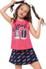 Completo Bambina Coordinato Tennis Gonna Pantalone Canotta Completino Estivo Bimba 100% Cotone Rosa e Blu Top e Gonna Fashion Bimba Estate COMPLETINO Piccole Canaglie - Tropea, Commerciovirtuoso.it