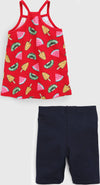 Completo Bambina Leggings Canottiera Coordinato Completino Estate 2 Pezzi in Cotone Manotta Larga Pantaloncini Aderenti Pinocchietto Set Bambina Estivo COMPLETINO Piccole Canaglie - Tropea, Commerciovirtuoso.it