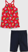 Completo Bambina Leggings Canottiera Coordinato Completino Estate 2 Pezzi in Cotone Manotta Larga Pantaloncini Aderenti Pinocchietto Set Bambina Estivo COMPLETINO Piccole Canaglie - Tropea, Commerciovirtuoso.it