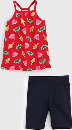 Completo Bambina Leggings Canottiera Coordinato Completino Estate 2 Pezzi in Cotone Manotta Larga Pantaloncini Aderenti Pinocchietto Set Bambina Estivo COMPLETINO Piccole Canaglie - Tropea, Commerciovirtuoso.it