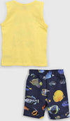 Completo Bambino Estivo 2Pz Canotta Maglietta Pantaloncini Estate Completino Coordinato Giallo Blu Stampa Pesci in Cotone COMPLETINO Piccole Canaglie - Tropea, Commerciovirtuoso.it