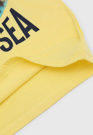Completo Bambino Estivo 2Pz Canotta Maglietta Pantaloncini Estate Completino Coordinato Giallo Blu Stampa Pesci in Cotone COMPLETINO Piccole Canaglie - Tropea, Commerciovirtuoso.it