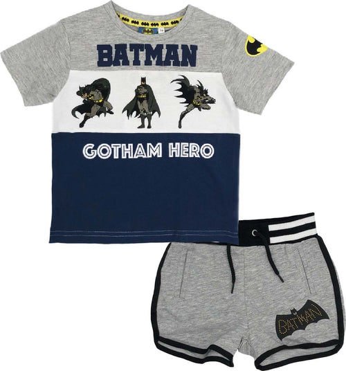 Completo Batman da 3 a 8 anni Moda/Bambini e ragazzi/Abbigliamento/Completi e coordinati/Completi due pezzi con pantaloncino Store Kitty Fashion - Roma, Commerciovirtuoso.it