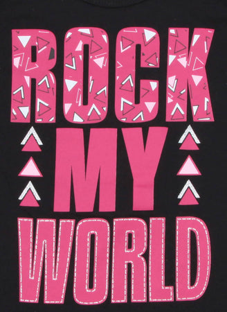 Completo Bimba Coordinato Rosa e Nero Maglietta Maniche Lunghe + Leggings Stampato Multicolor Completino Tuta Bambina Fashion KYLY TUTA Piccole Canaglie - Tropea, Commerciovirtuoso.it