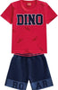 Completo Bimbo Estivo Maglietta e Pantaloni T-shirt Rossa DINO Pantaloni Corti Blu ROAR Completino Estivo Tuta Sport Bambino Casual COMPLETINO Piccole Canaglie - Tropea, Commerciovirtuoso.it