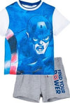 Completo Capitan America da 4 a 10 anni Moda/Bambini e ragazzi/Abbigliamento/Completi e coordinati/Completi due pezzi con pantaloncino Store Kitty Fashion - Roma, Commerciovirtuoso.it