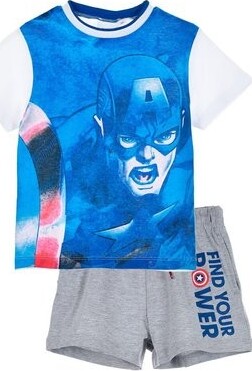 Completo Capitan America da 4 a 10 anni Moda/Bambini e ragazzi/Abbigliamento/Completi e coordinati/Completi due pezzi con pantaloncino Store Kitty Fashion - Roma, Commerciovirtuoso.it