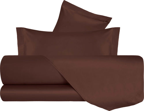Completo Copripiumino in Raso Di Puro Cotone Cacao Casa e cucina/Tessili per la casa/Biancheria da letto/Copripiumini e set da letto/Set copripiumini e federe Vanita di raso - Sesto San Giovanni, Commerciovirtuoso.it