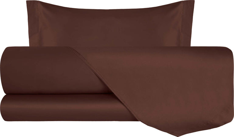 Completo Copripiumino in Raso Di Puro Cotone Cacao Casa e cucina/Tessili per la casa/Biancheria da letto/Copripiumini e set da letto/Set copripiumini e federe Vanita di raso - Sesto San Giovanni, Commerciovirtuoso.it