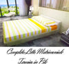 Completo-Da-Letto-In-Pile-Lenzuolo-Sopra-E-Sotto-2-Copricuscino-Arancione-Verde