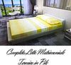 Completo-Da-Letto-In-Pile-Lenzuolo-Sopra-E-Sotto-2-Copricuscino-Giallo-Pois