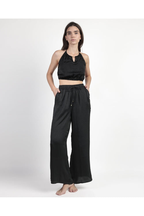 Completo Donna Admas 19926 Satinee Top e Pantaloni Primavera/Estate in Raso
