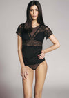 Completo Donna Intimo nero Completino Maglietta Pizzo Sexy + Slip in Pizzo Intimami Made in Italy Lingerie Semi Trasparente ART. ID 528 COMPLETO DONNA L'Orchidea - Siderno, Commerciovirtuoso.it
