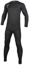 Completo Intimo Tecnico Nero Maglia Pantalone Termico Elasticizzato Protezione Dal Freddo Basse Temperature