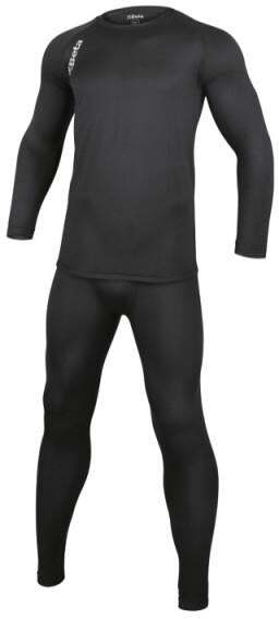 Completo Intimo Tecnico Nero Maglia Pantalone Termico Elasticizzato Protezione Dal Freddo Basse Temperature